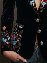 Célestine | Multicolor Floral Embroidered Blazer