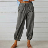 Isabelle | Pantalon Large en Toile Légère
