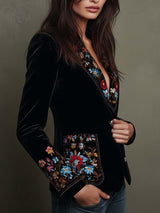Célestine | Multicolor Floral Embroidered Blazer
