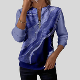 Verona | Artful Zip-Neck Sweatshirt