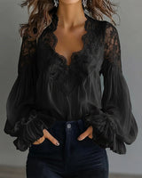 Océane | Blouse en Dentelle Patchwork