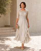 Loretta | Flattering Lace Midi Dress