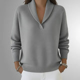 Eloise | Shawl Collar V-Neck Sweater