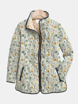 Brigitte | Cream Meadow Floral Quilted Jacket