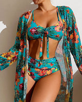 Solène | Bikini avec Jupe Fleurie