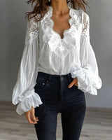 Océane | Blouse en Dentelle Patchwork