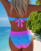 Bathilde | Maillot Halter Dégradé à Motif Léopard