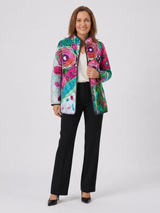 Lucie | Watercolor Floral Quilted Jacket