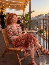 Jacqueline | Robe Midi à Motifs Mélangés