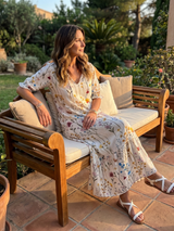 Zéphyrine | Robe Midi Fleurie à Lanières