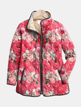 Christine | Raspberry Rose Quilted Jacket