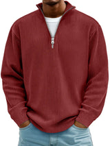 Thibault | Ribbed Zip-Neck Sweater