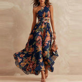 Aliette | Robe Fleurie Épaule Dénudée