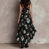 Marcelline | Robe à Fleurs Sombres du Crépuscule