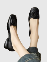 Clotilde | Ballerines en Cuir à Bout Carré