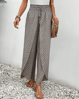Sabine | Pantalon Large à Motif Géométrique