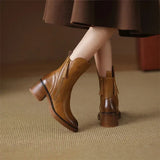 Margot | Zip-Up Block Heel Ankle Boots