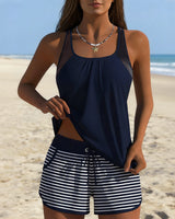 Céline | Tankini Rayé avec Short