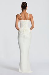 Philippine | Square Neck Satin Maxi Dress