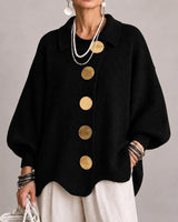Karina | Oversized Collared Button Cardigan
