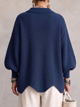 Karina | Oversized Collared Button Cardigan