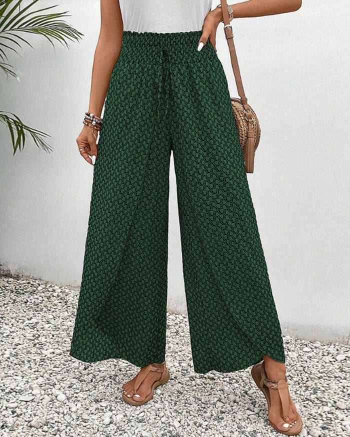 Sabine | Pantalon Large à Motif Géométrique