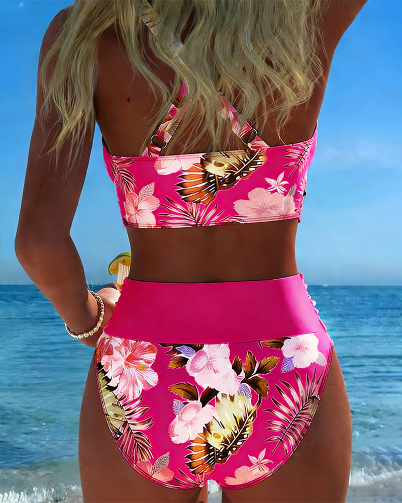 Jessica | Bikini à Motif Floral Contrasté