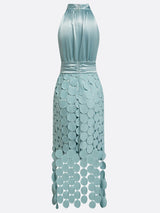 Guillemette | Elegant Halter Neck Midi Dress