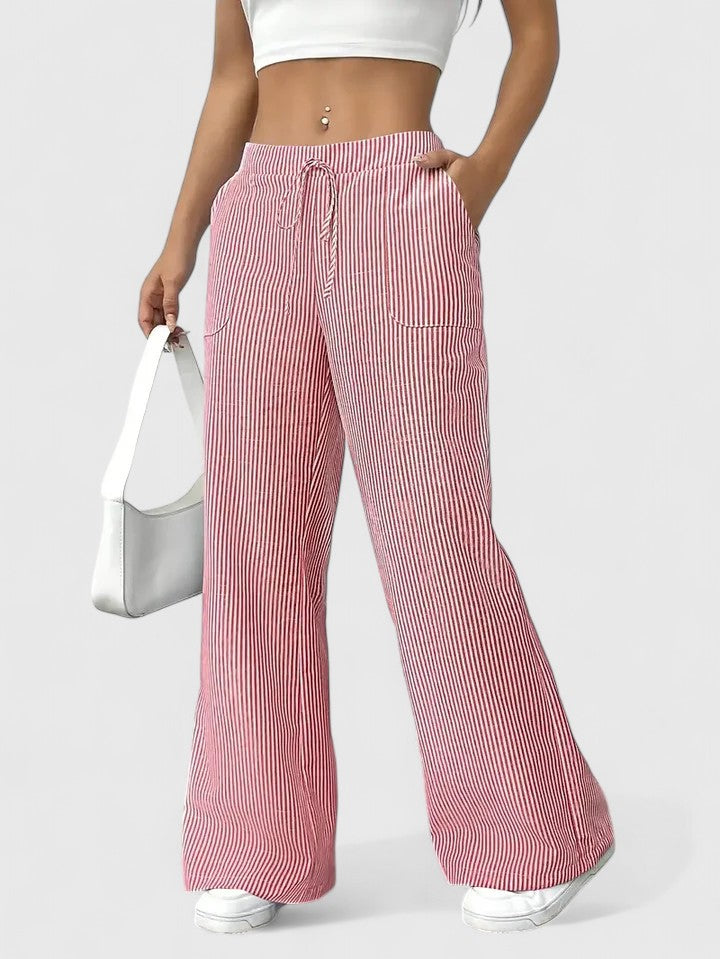 Corentine | Pantalon Large à Détails Élégants