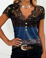 Margaux | T-Shirt Dentelle Patchwork