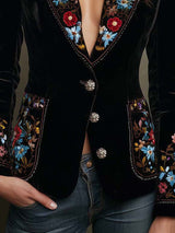 Célestine | Multicolor Floral Embroidered Blazer