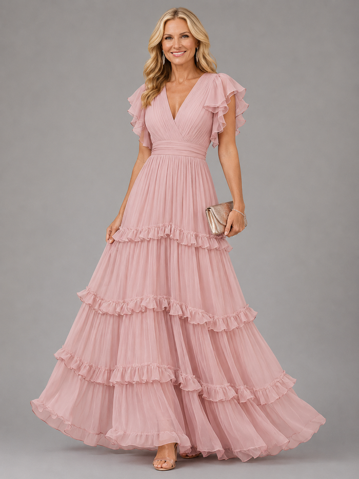 Yvonne | Robe Rosée pour Jours Spéciaux