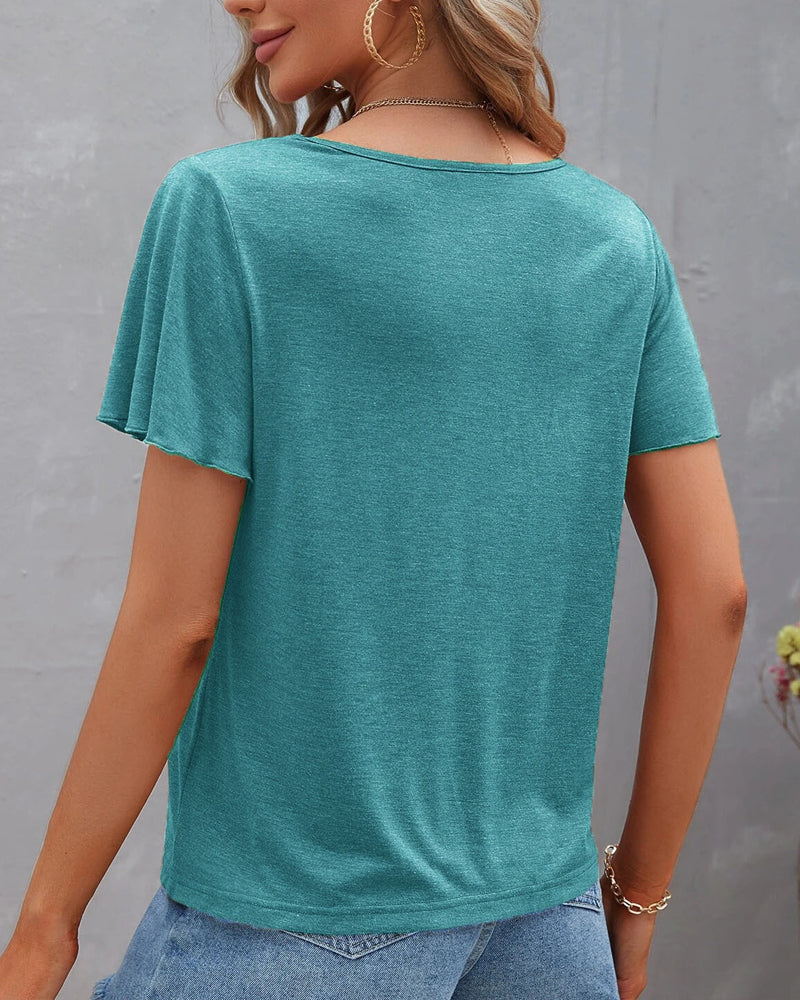 Marion | T-Shirt Uni Col V