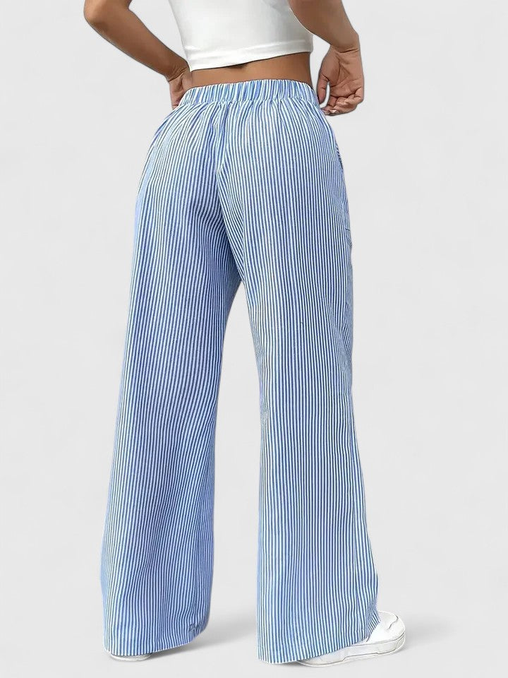 Corentine | Pantalon Large à Détails Élégants