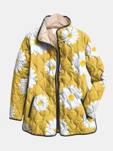 Éloise | Mustard Daisy Quilted Jacket