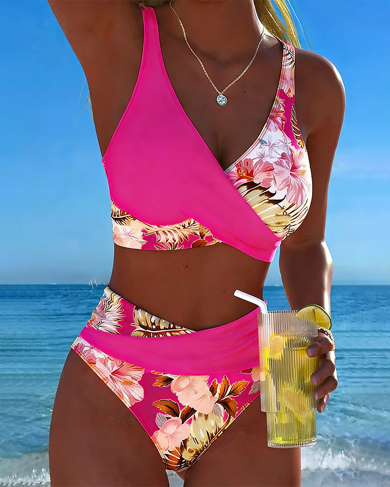 Jessica | Bikini à Motif Floral Contrasté