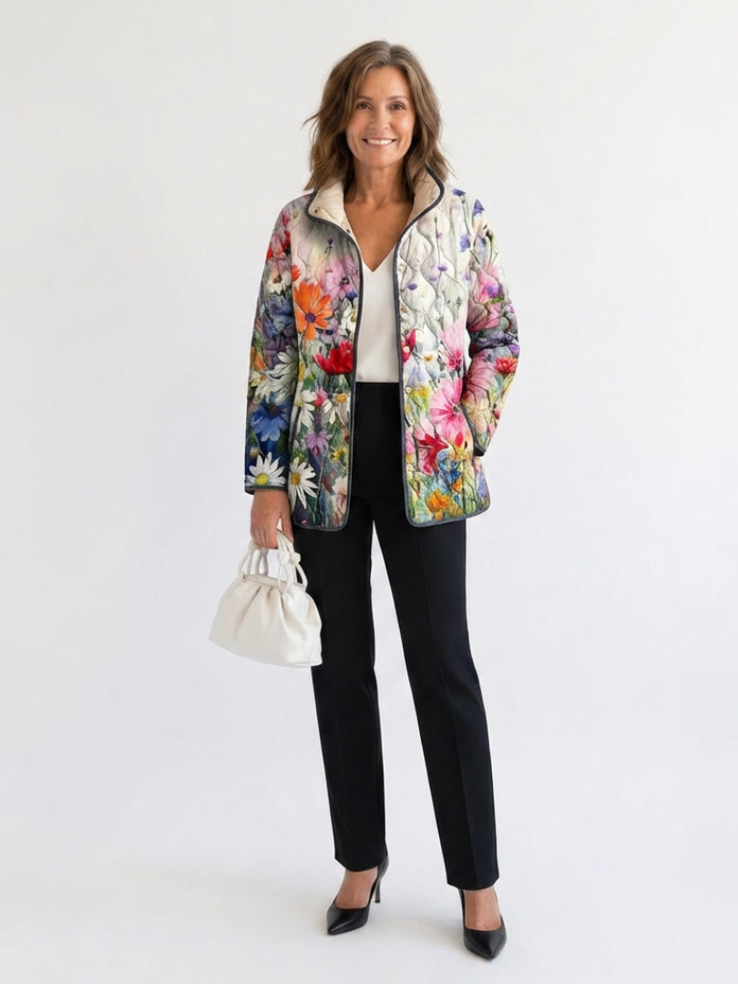 Manon | Wildflower Print Quilted Jacket