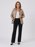 Paulette | Terracotta Damask Quilted Jacket