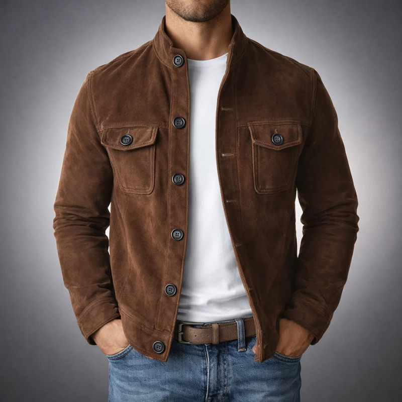 Nathan | Veste en Daim Élégante