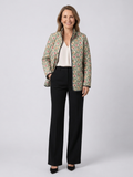 Amélie | Almond Green Tapestry Floral Quilted Jacket