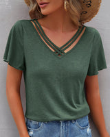 Marion | T-Shirt Uni Col V