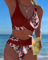 Yvette | Bikini Bicolore à Motif Floral