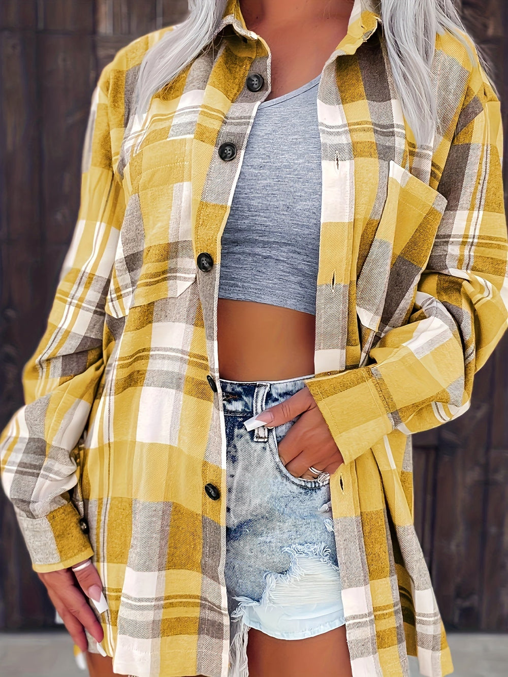 Clémence | Gingham Long-Sleeve Shirt