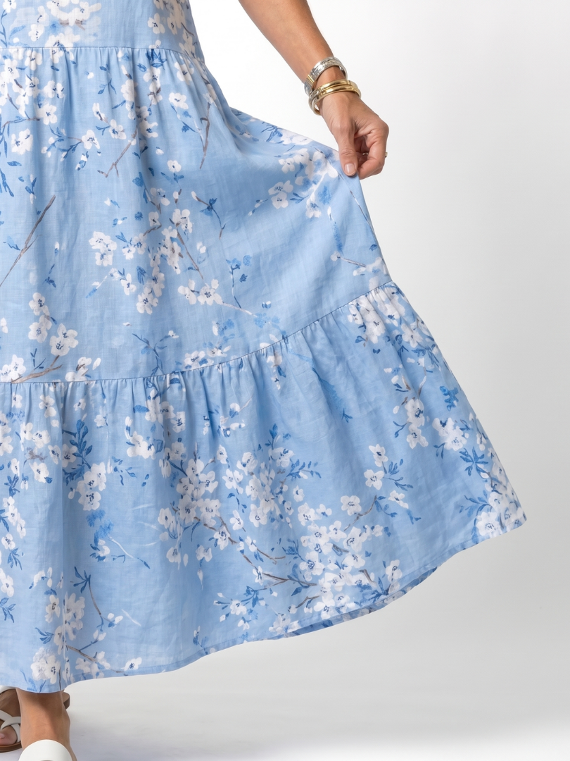 Florentine | Robe Midi Fleurie à Lanières