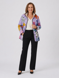 Michèle | Lilac Dog Print Quilted Jacket