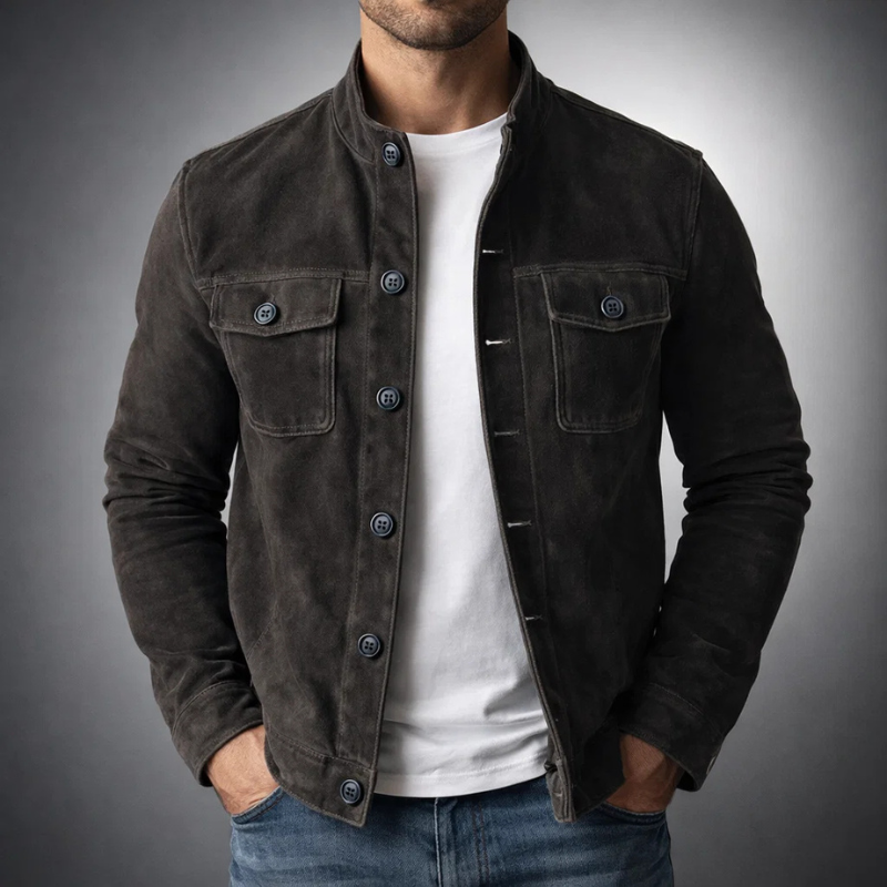 Nathan | Veste en Daim Élégante