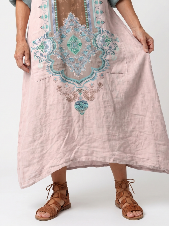 Kenza | Robe Midi à Panneaux et Grandes Poches