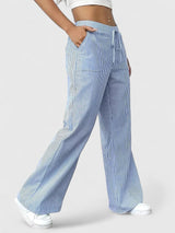 Corentine | Pantalon Large à Détails Élégants