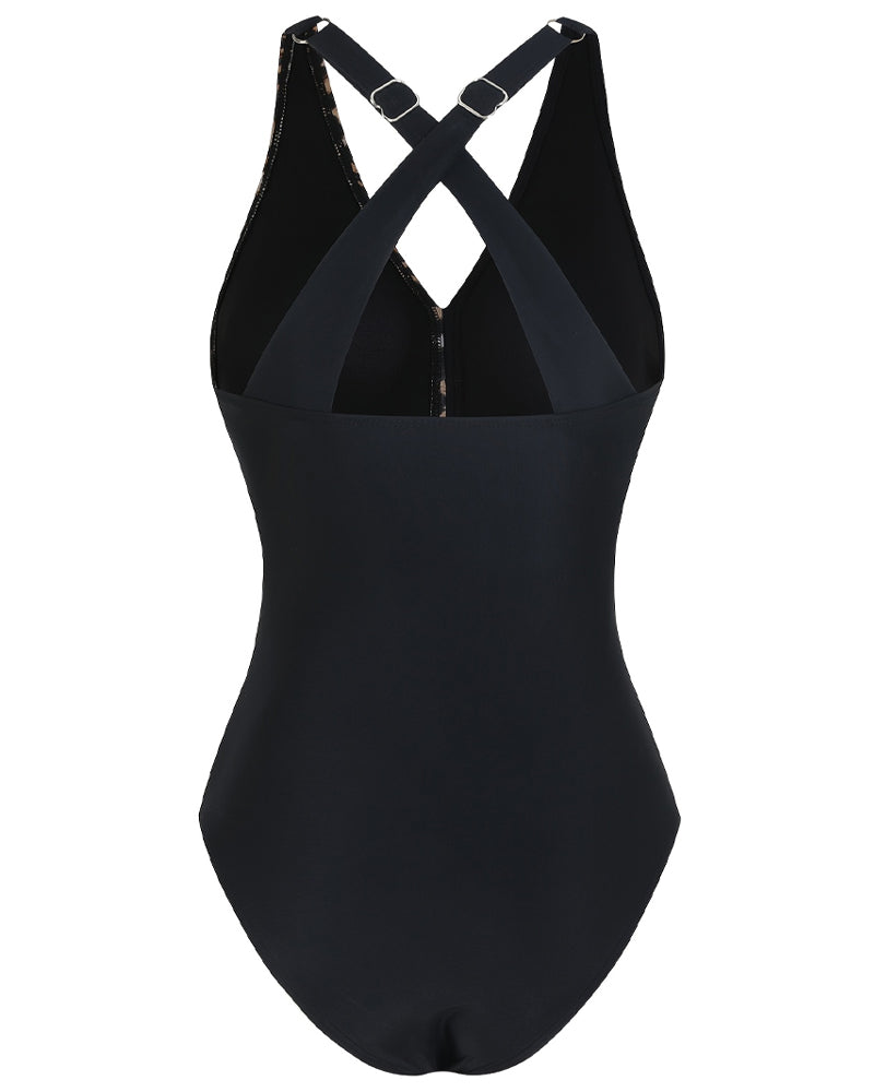 Herminie | Maillot une Pièce à Motif Lion