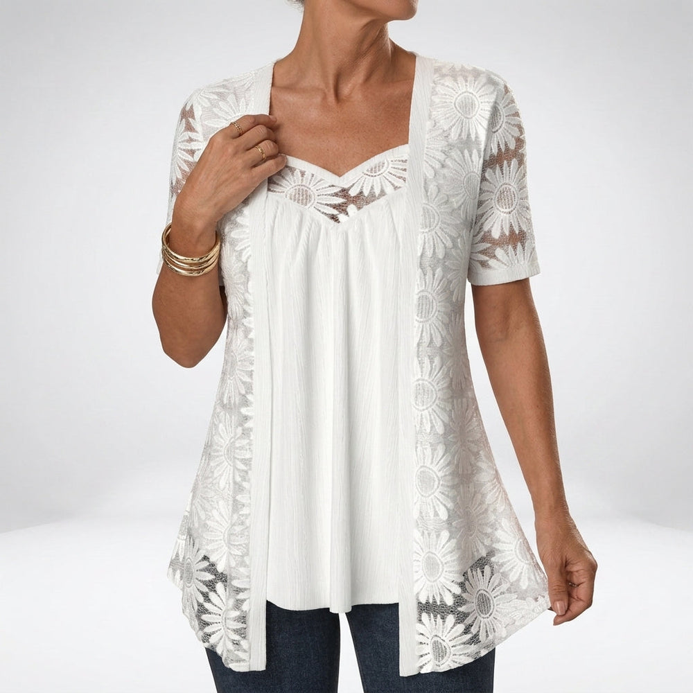 Charlotte | Blouse Romantique en Dentelle